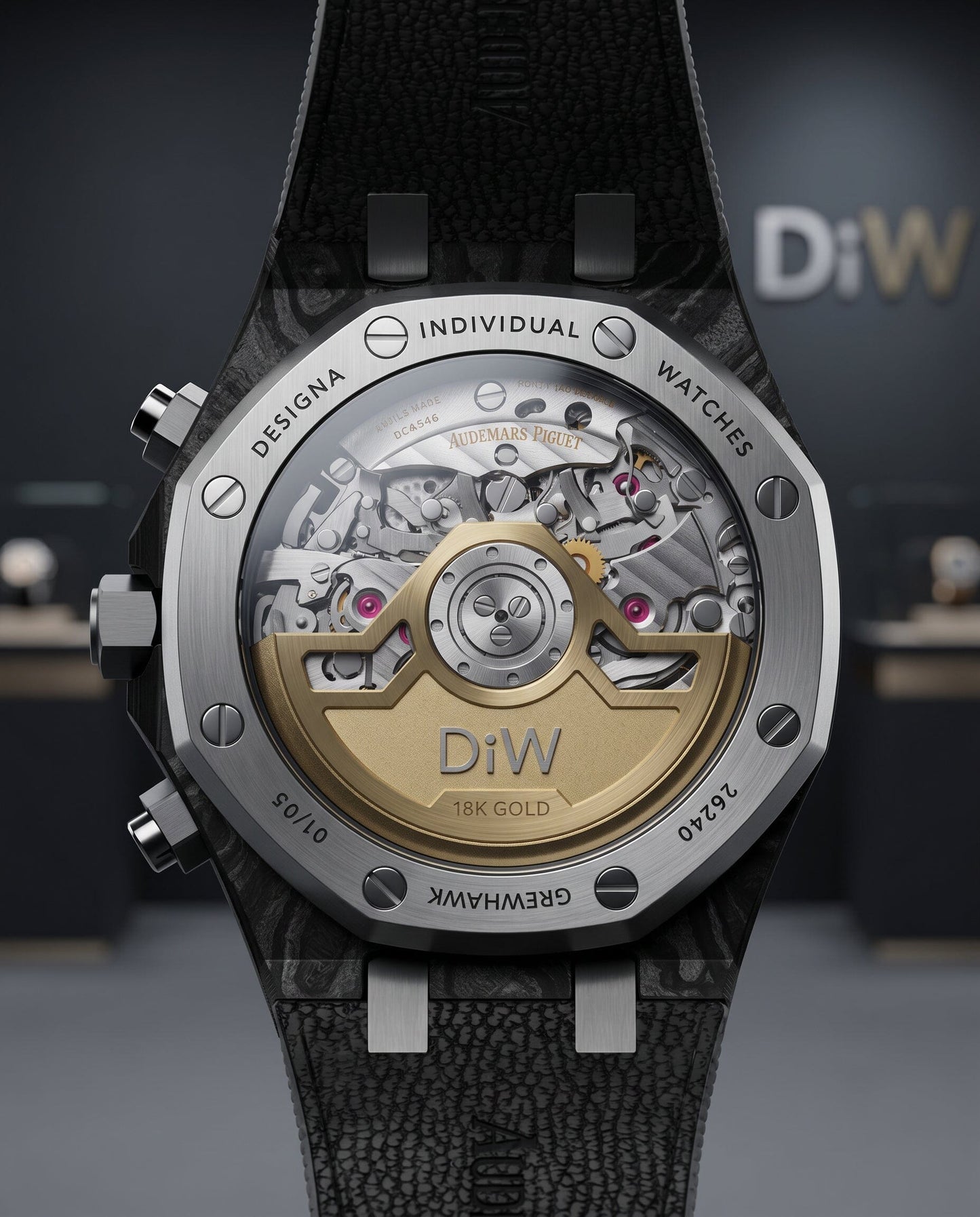 AP Royal Oak Chronograph 26240ST DiW GREWHAWK 爱彼 碳纤维 皇家橡树计时码表 26240ST GREWHAWK | WORLDTIMER