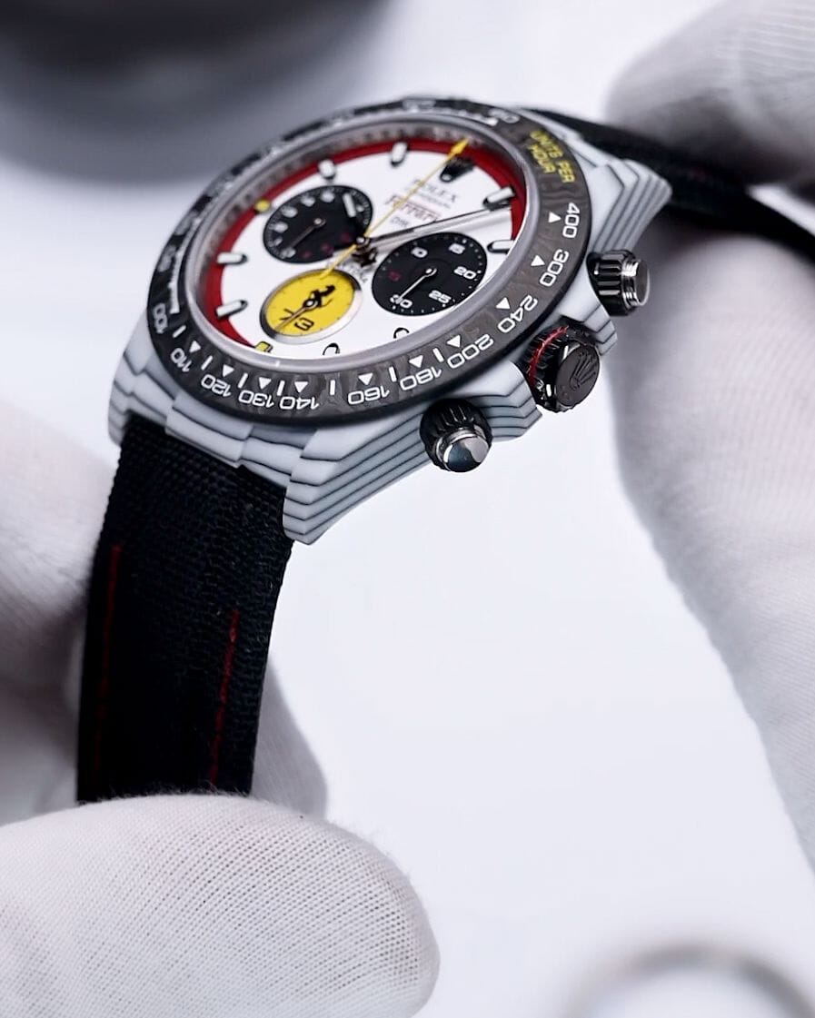 Ferrari Edition RT Rolex DiW Daytona CarboQuartz UNIQUE WATCH 独一无二 劳力士DiW 石英纤维迪通拿 | WORLDTIMER