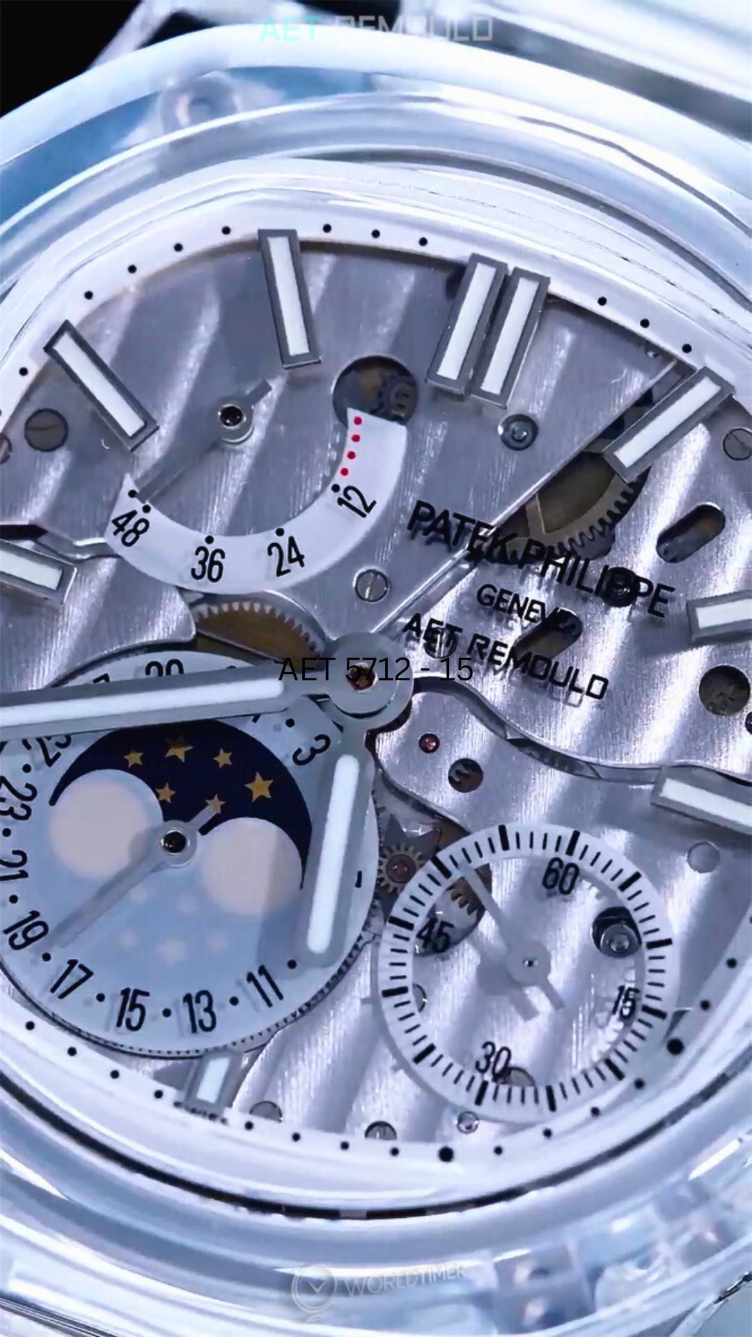 The Irresistible AET REMOULD Full Sapphire Patek Nautilus 5712: Timepiece of Dreams | 藍寶石全透明 百達翡麗Nautilus 5712：迷人的夢幻時計 | WORLDTIMER