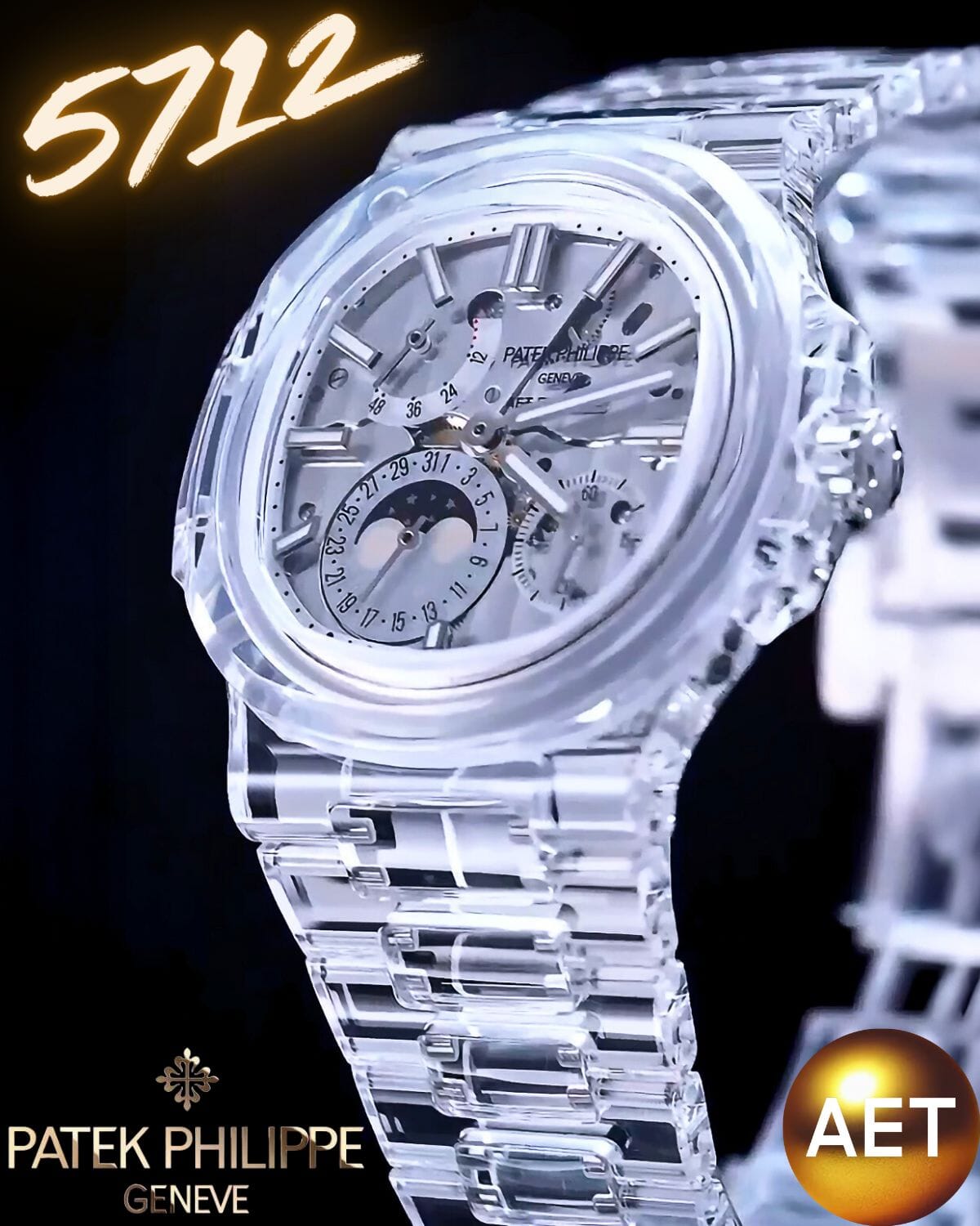 The Most Controversial AET REMOULD Full Sapphire Patek Nautilus 5712 Ever Made | 藍寶石全透明 百達翡麗Nautilus，鐘錶行業的首創，只限量一支 | WORLDTIMER