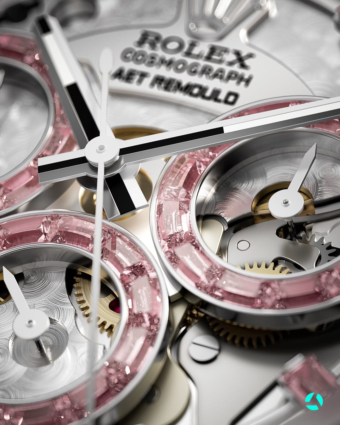 Full Sapphire Rolex Daytona AET REMOULD ROSE FANTASY 全透明 水晶劳力士 蓝宝石迪通拿 腕表 | WORLDTIMER