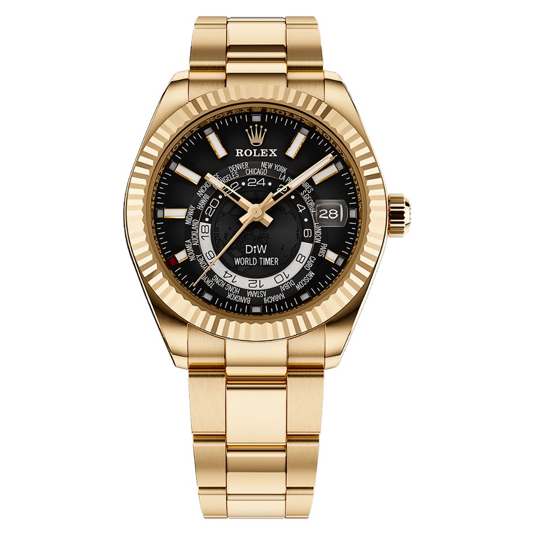 18K GOLD Rolex DiW Sky Dweller 326934 18K黄金 劳力士纵航者型 | WORLDTIMER