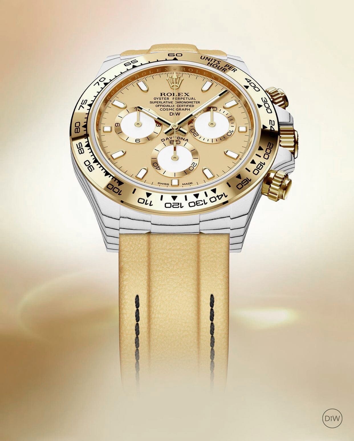 GOLDEN ESSENCE Rolex DiW Daytona CarboQuartz 最帅的劳力士DiW 香槟金迪通拿 | WORLDTIMER