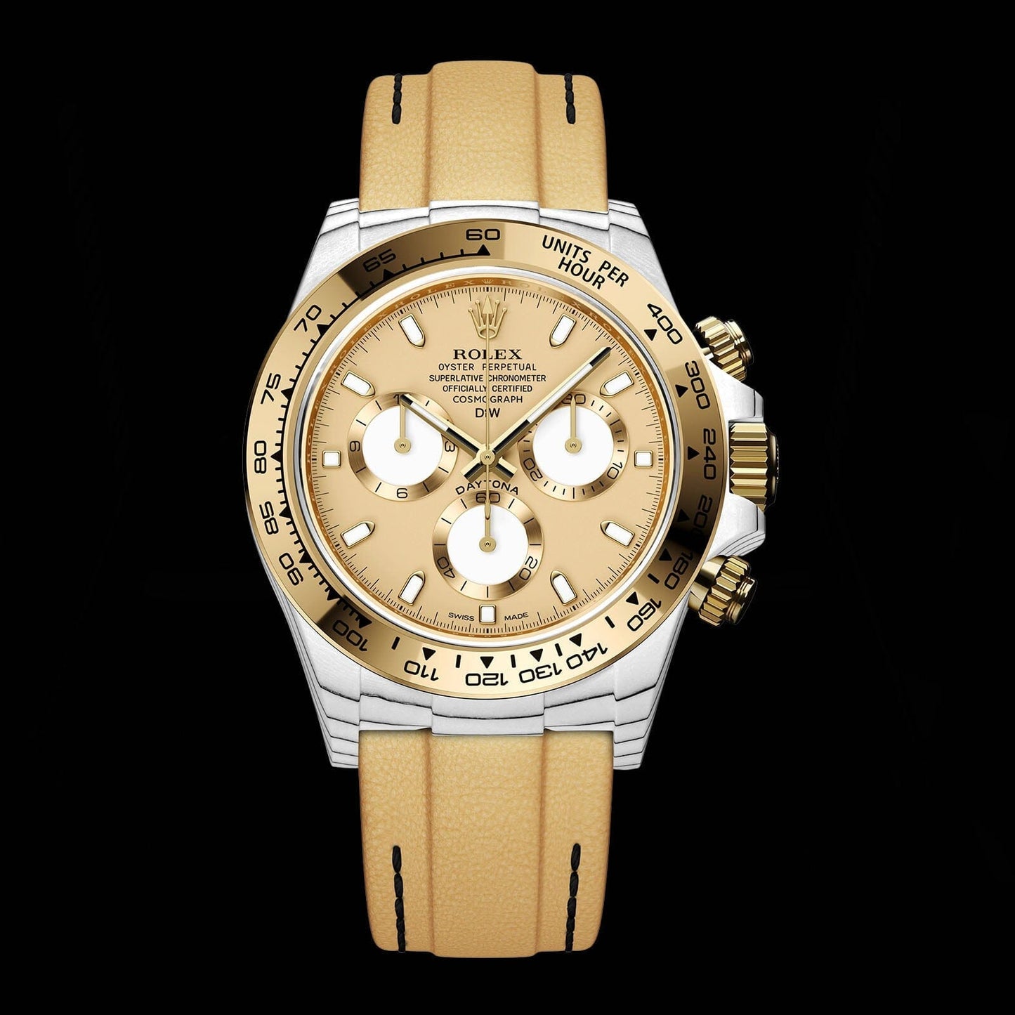 GOLDEN ESSENCE Rolex DiW Daytona CarboQuartz 最帅的劳力士DiW 香槟金迪通拿 | WORLDTIMER