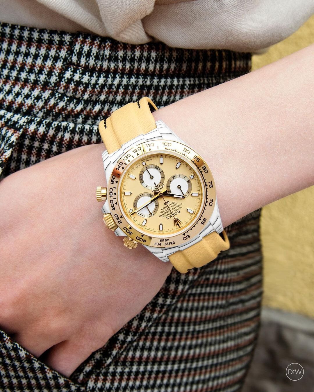 GOLDEN ESSENCE Rolex Daytona DiW CarboQuartz 最帅的 香槟金劳力士 DiW迪通拿 | WORLDTIMER