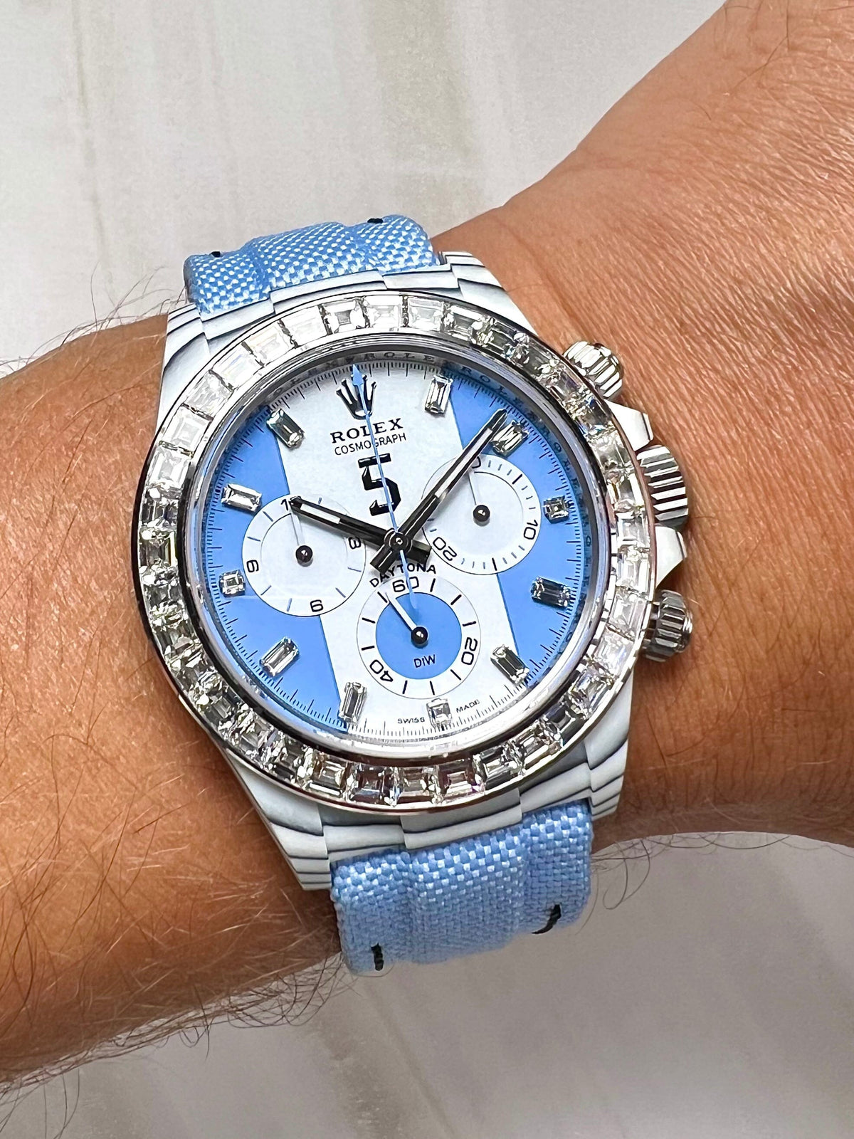 Rolex DiW Daytona LEANDRO PAREDES Baguette Bezel 劳力士 钻石表圈迪通拿 | WORLDTIMER