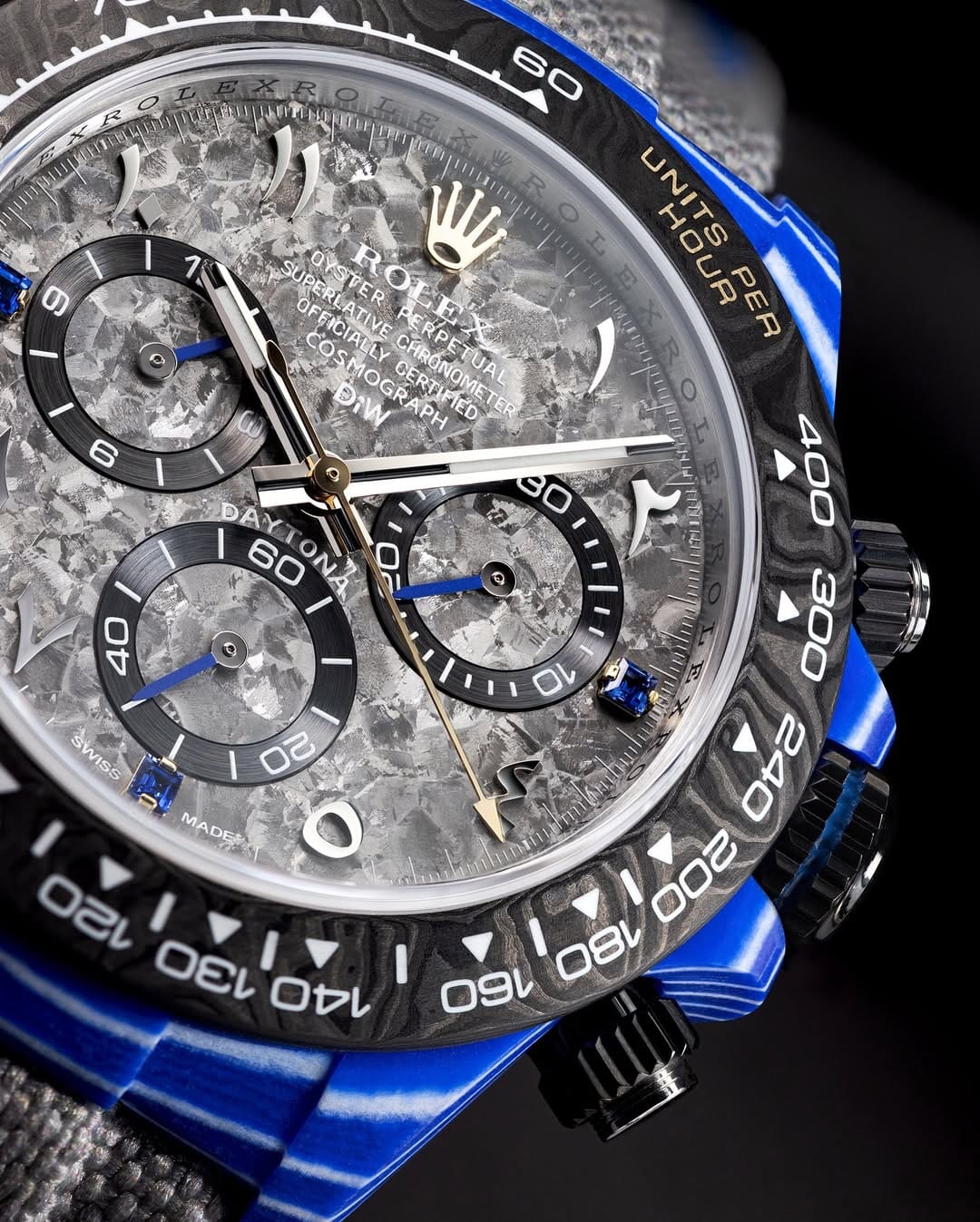 UNIQUE CarboQuartz DiW Rolex Liquid Titanium Dial Daytona 独一无二 劳力士DiW 液态钛表盘迪通拿 | WORLDTIMER