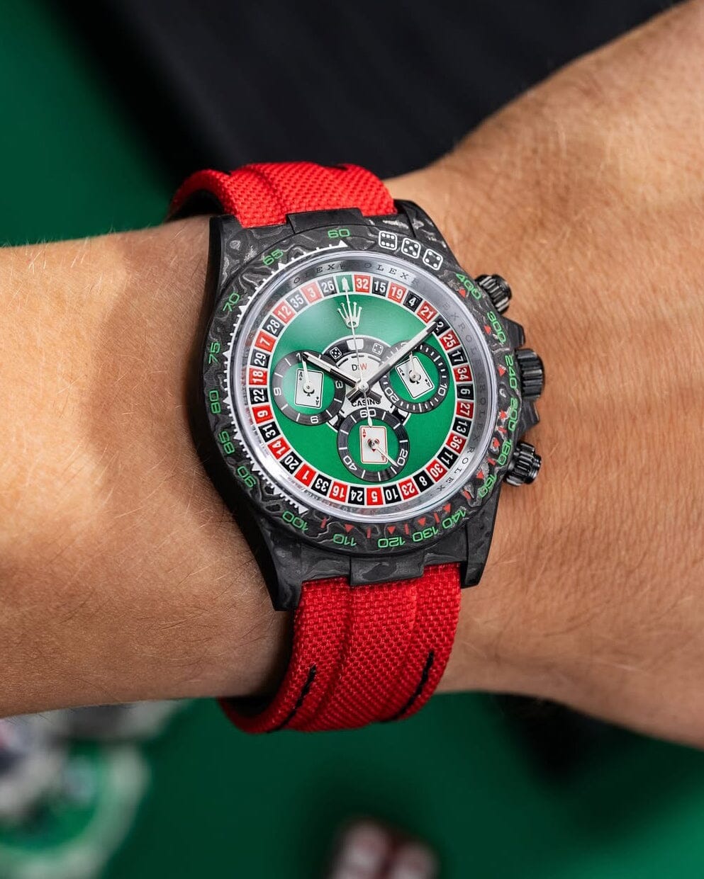 Rolex DiW Daytona "LUCKY PLAYER (CASINO) 41mm" 41毫米劳力士 碳纤维迪通拿 | WORLDTIMER