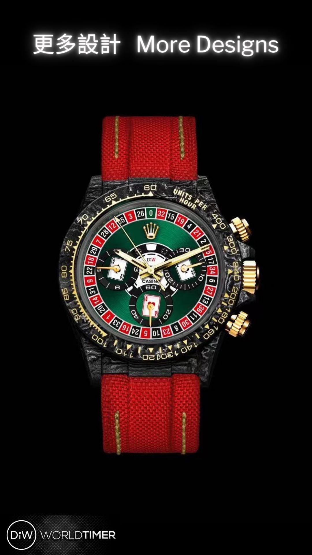 LUCKY PLAYER (CASINO) 41mm Rolex DiW Daytona (Retail: €58 990)