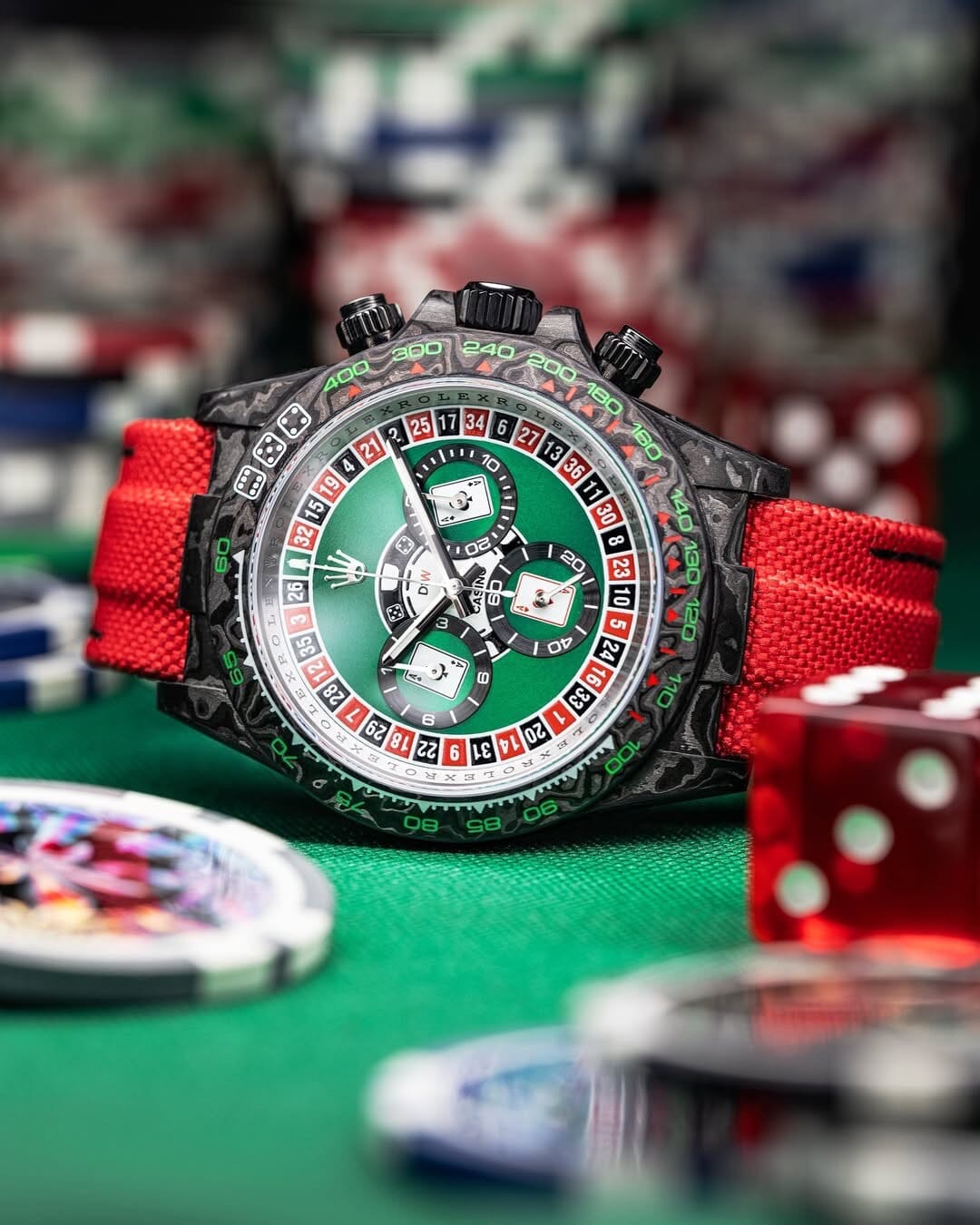 Rolex DiW Daytona "LUCKY PLAYER (CASINO) 41mm" 41毫米劳力士 碳纤维迪通拿 | WORLDTIMER