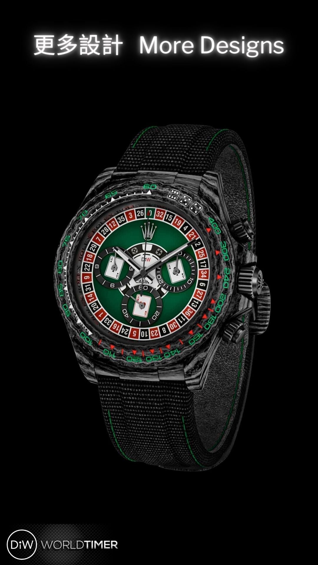LUCKY PLAYER (CASINO) 41mm Rolex DiW Daytona (Retail: €58 990)