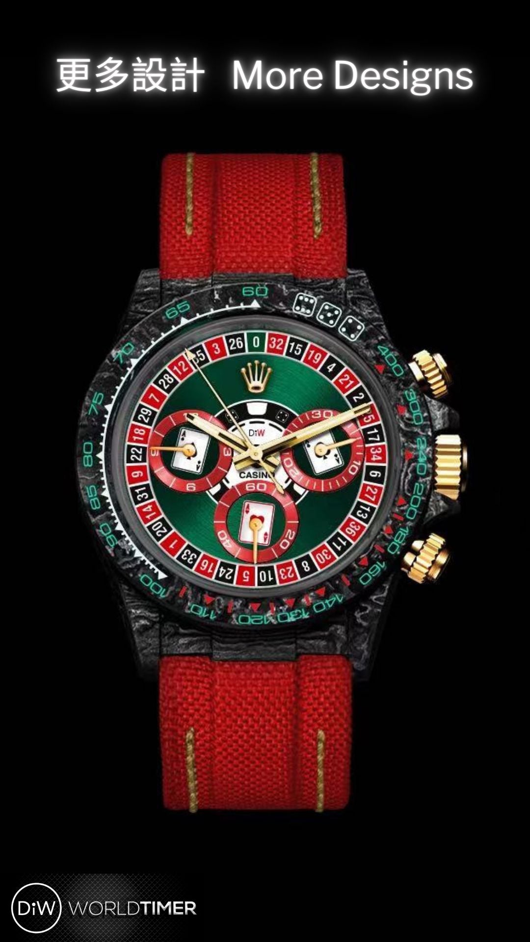 LUCKY PLAYER (CASINO) 41mm Rolex DiW Daytona (Retail: €58 990)