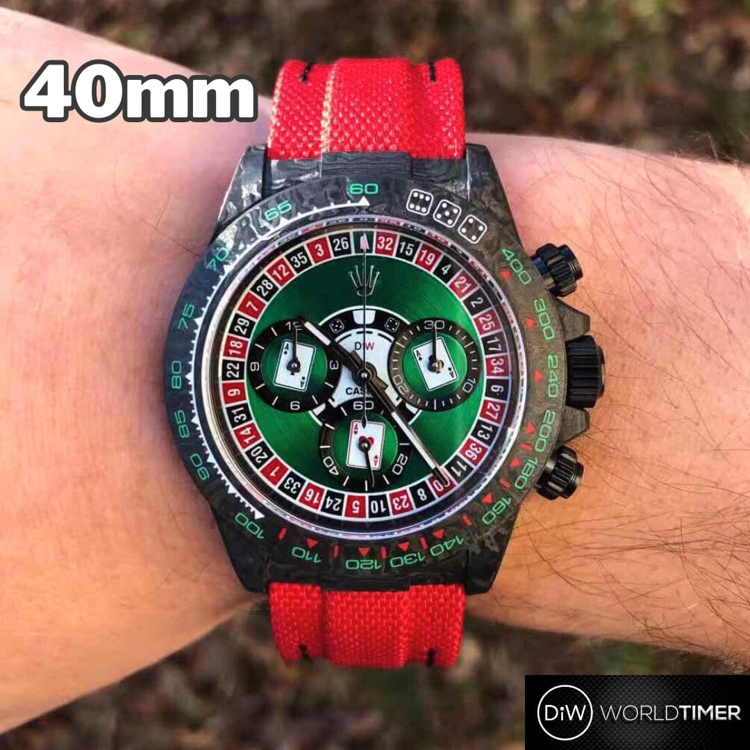 LUCKY PLAYER (CASINO) 41mm Rolex DiW Daytona 41毫米劳力士 碳纤维迪通拿 | WORLDTIMER