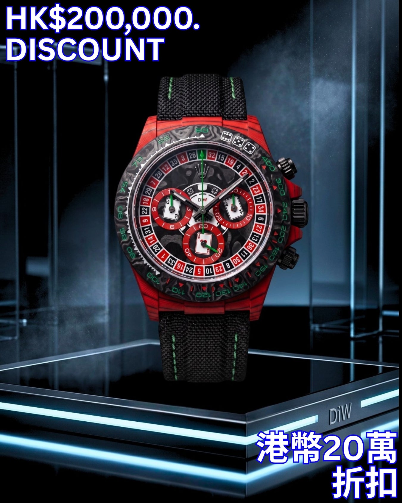 Save HK$200,000 | LUCKY PLAYER 3 Rolex Daytona CarboQuartz | IN STOCK Now 立省港币20万 | LUCKY PLAYER 3 劳力士迪通拿 | 现货发售，无需再等 | WORLDTIMER