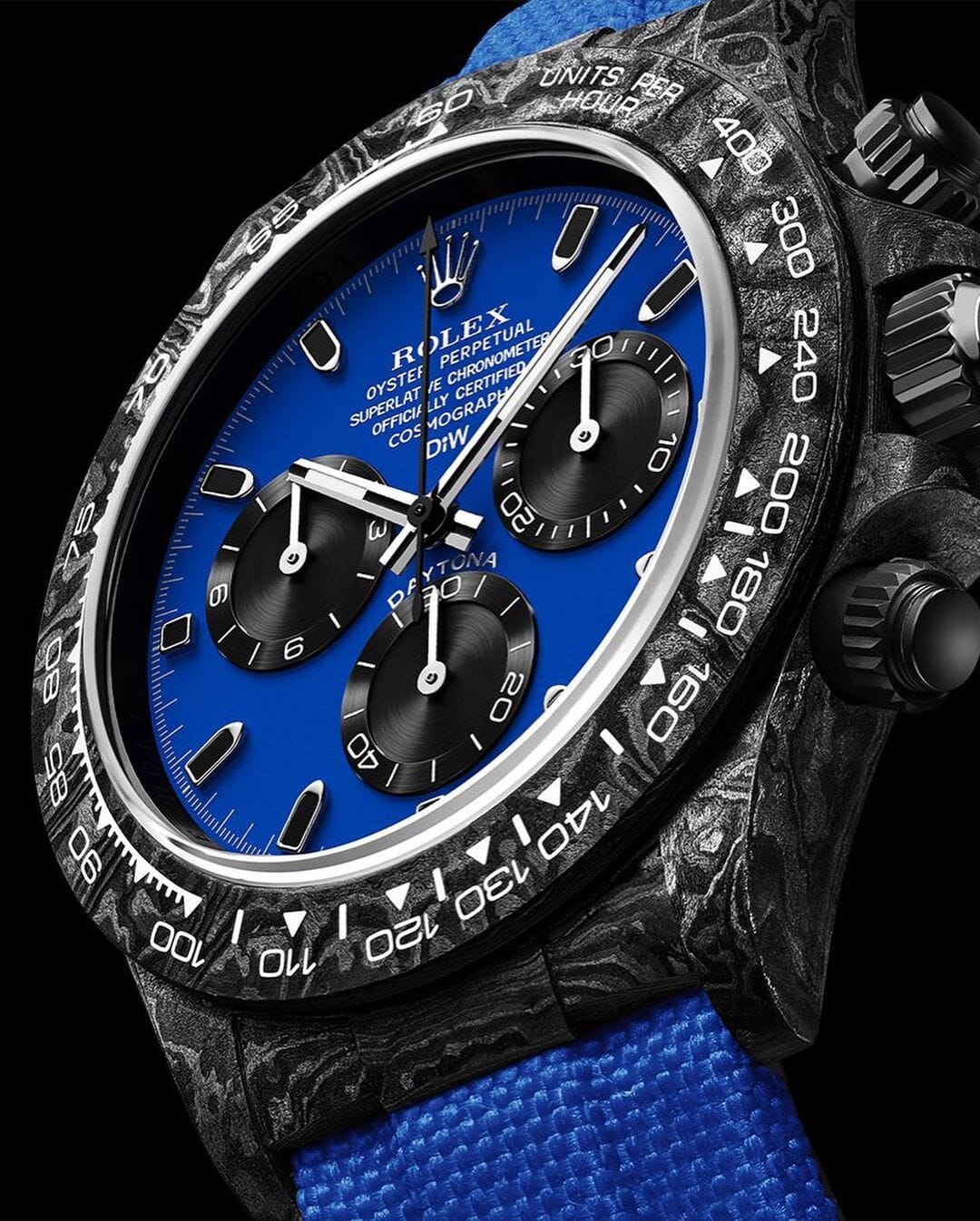 MIAMI BLUE Rolex DiW Daytona 劳力士DiW 碳纤维迪通拿 | WORLDTIMER