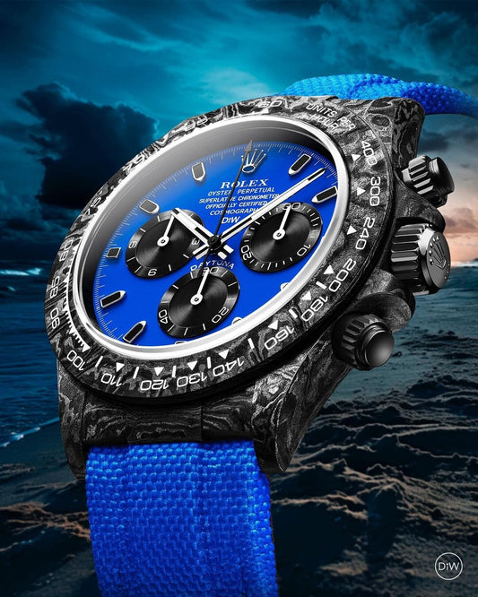 MIAMI BLUE Rolex DiW Daytona 劳力士DiW 碳纤维迪通拿 | WORLDTIMER
