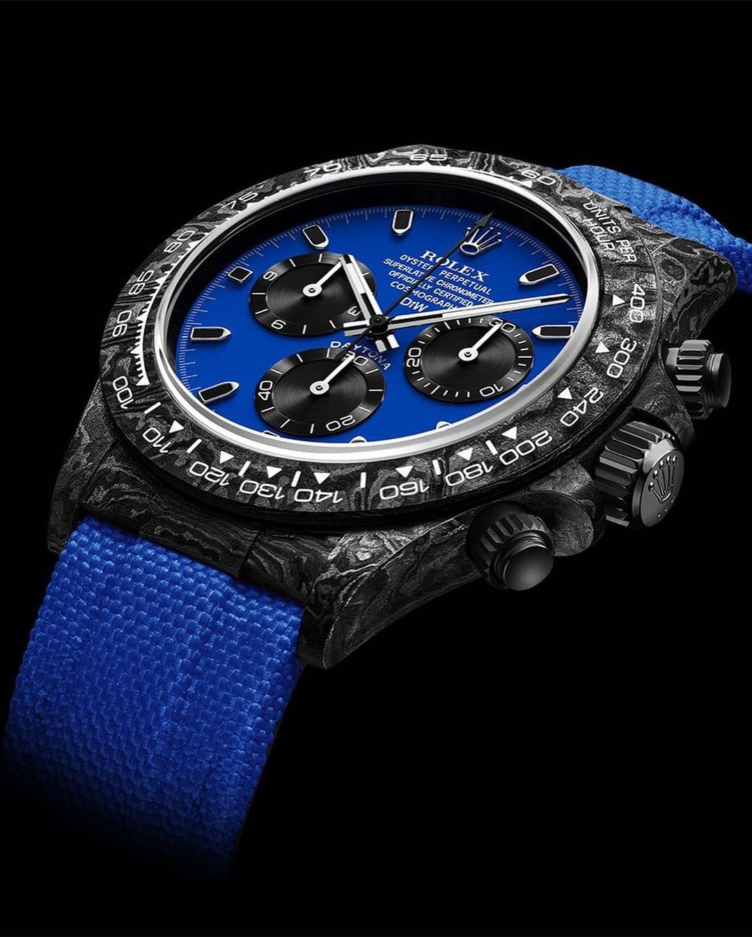 MIAMI BLUE Rolex DiW Daytona 劳力士DiW 碳纤维迪通拿 | WORLDTIMER