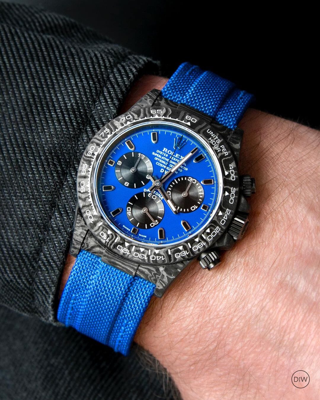 MIAMI BLUE Rolex DiW Daytona 劳力士DiW 碳纤维迪通拿 | WORLDTIMER