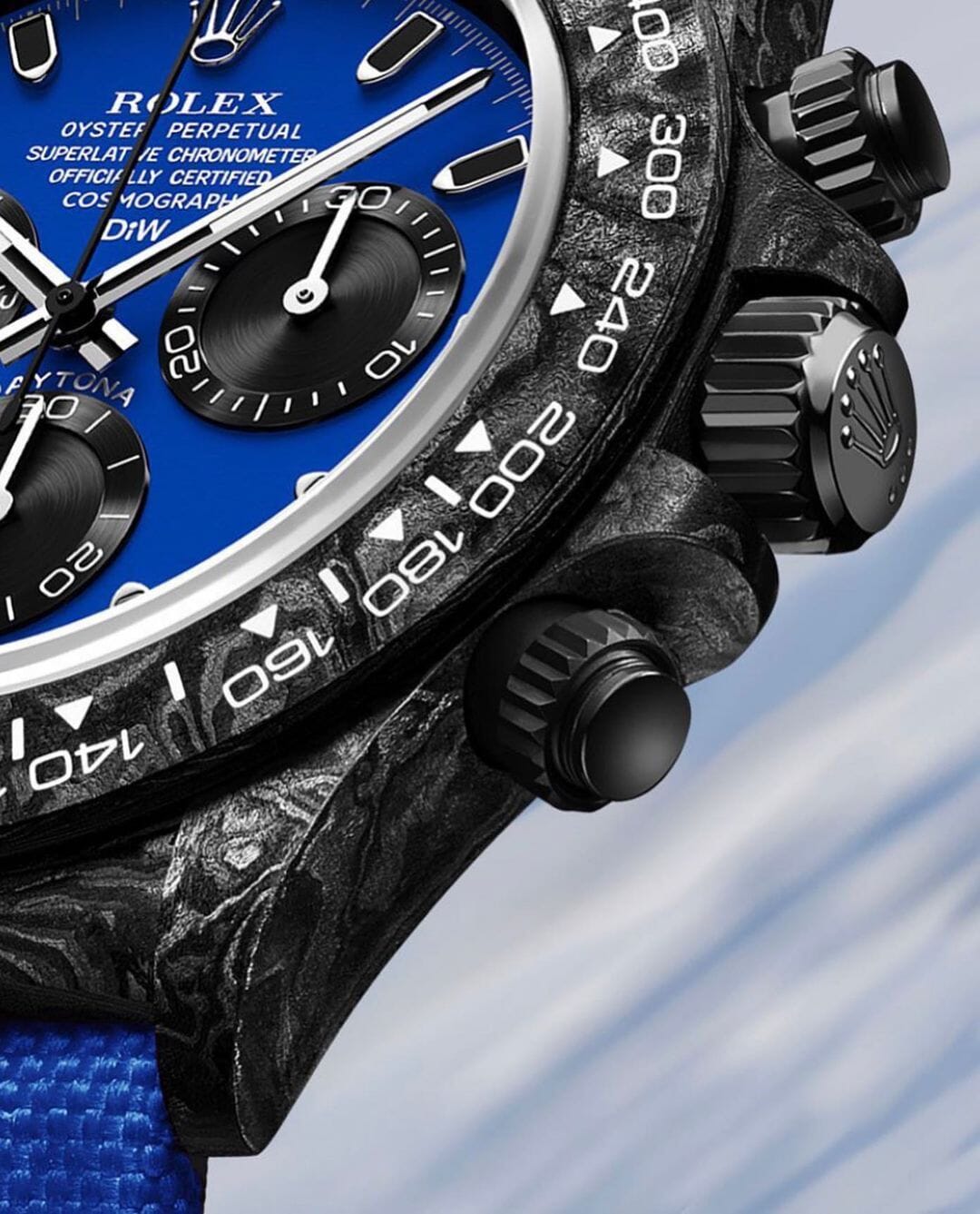 MIAMI BLUE Rolex DiW Daytona 劳力士DiW 碳纤维迪通拿 | WORLDTIMER