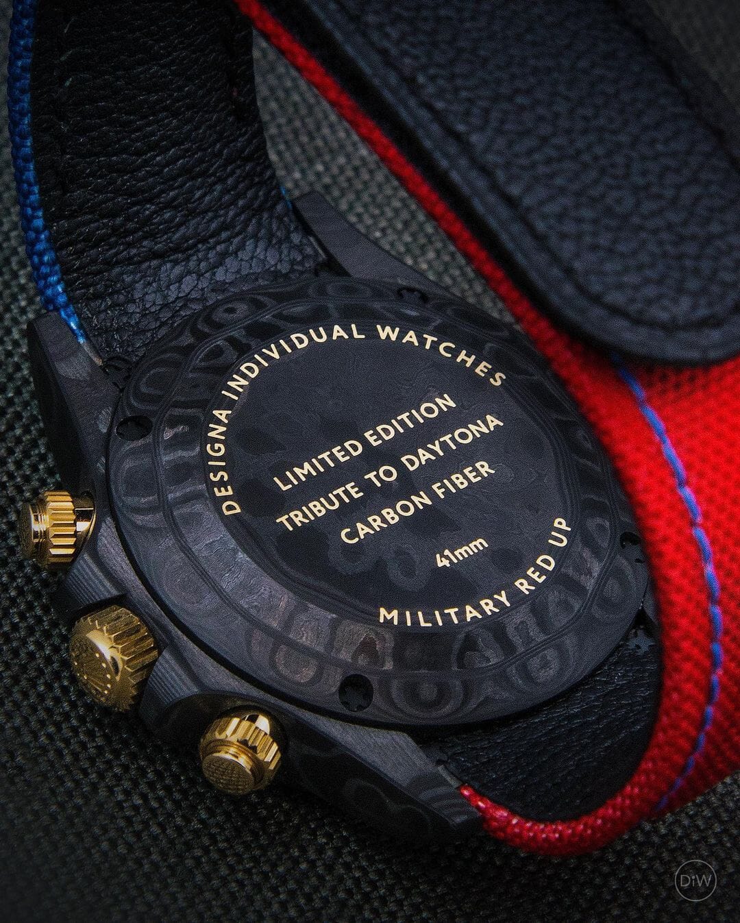 MILITARY RED 41mm Rolex DiW Daytona 劳力士DiW 碳纤维迪通拿 | WORLDTIMER