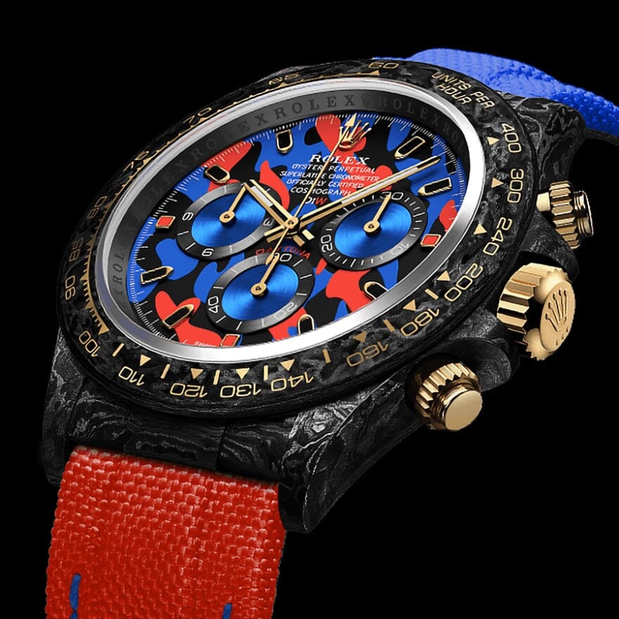 MILITARY RED 41mm Rolex DiW Daytona 劳力士DiW 碳纤维迪通拿 | WORLDTIMER