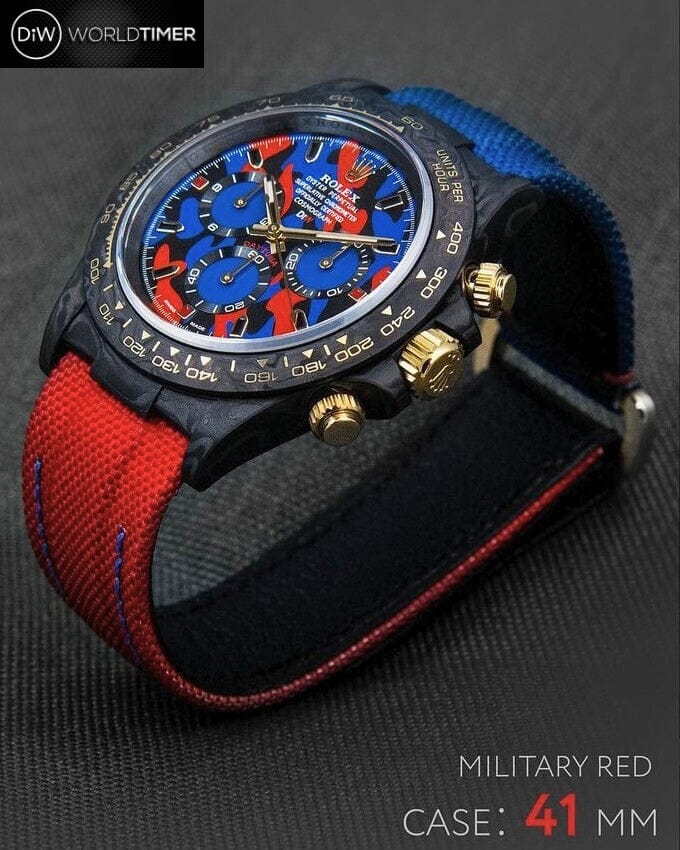 MILITARY RED 41mm Rolex DiW Daytona 劳力士DiW 碳纤维迪通拿 | WORLDTIMER
