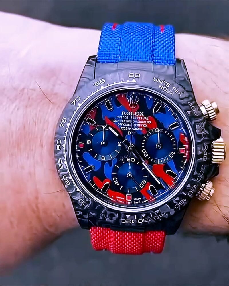MILITARY RED Rolex DiW Daytona 劳力士DiW 碳纤维迪通拿 | WORLDTIMER