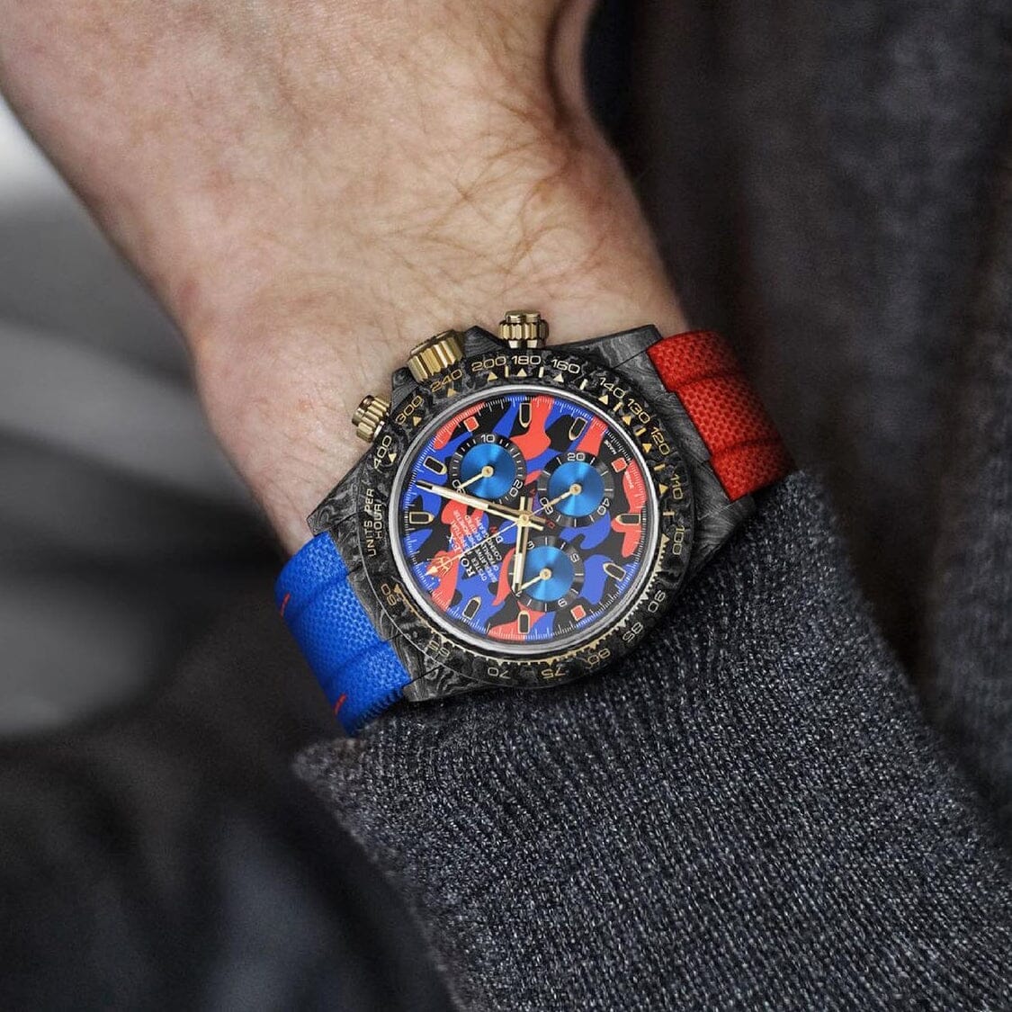 MILITARY RED Rolex DiW Daytona 劳力士DiW 碳纤维迪通拿 | WORLDTIMER