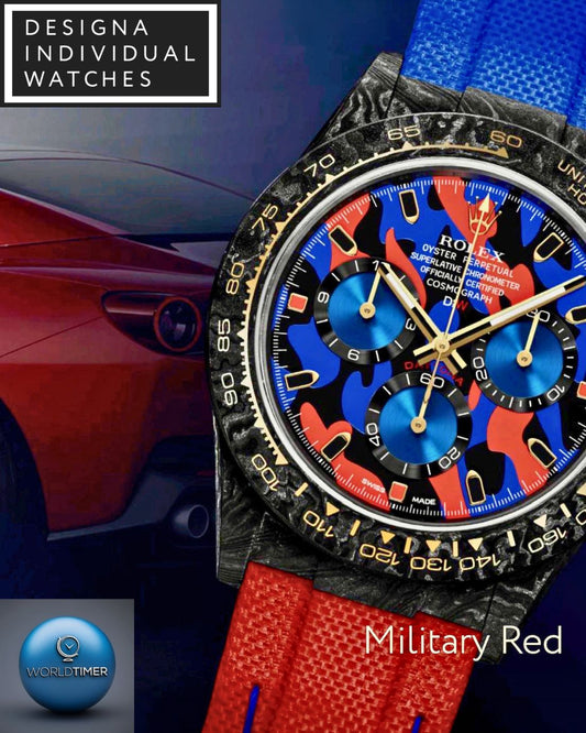MILITARY RED Rolex DiW Daytona 劳力士DiW 碳纤维迪通拿 | WORLDTIMER