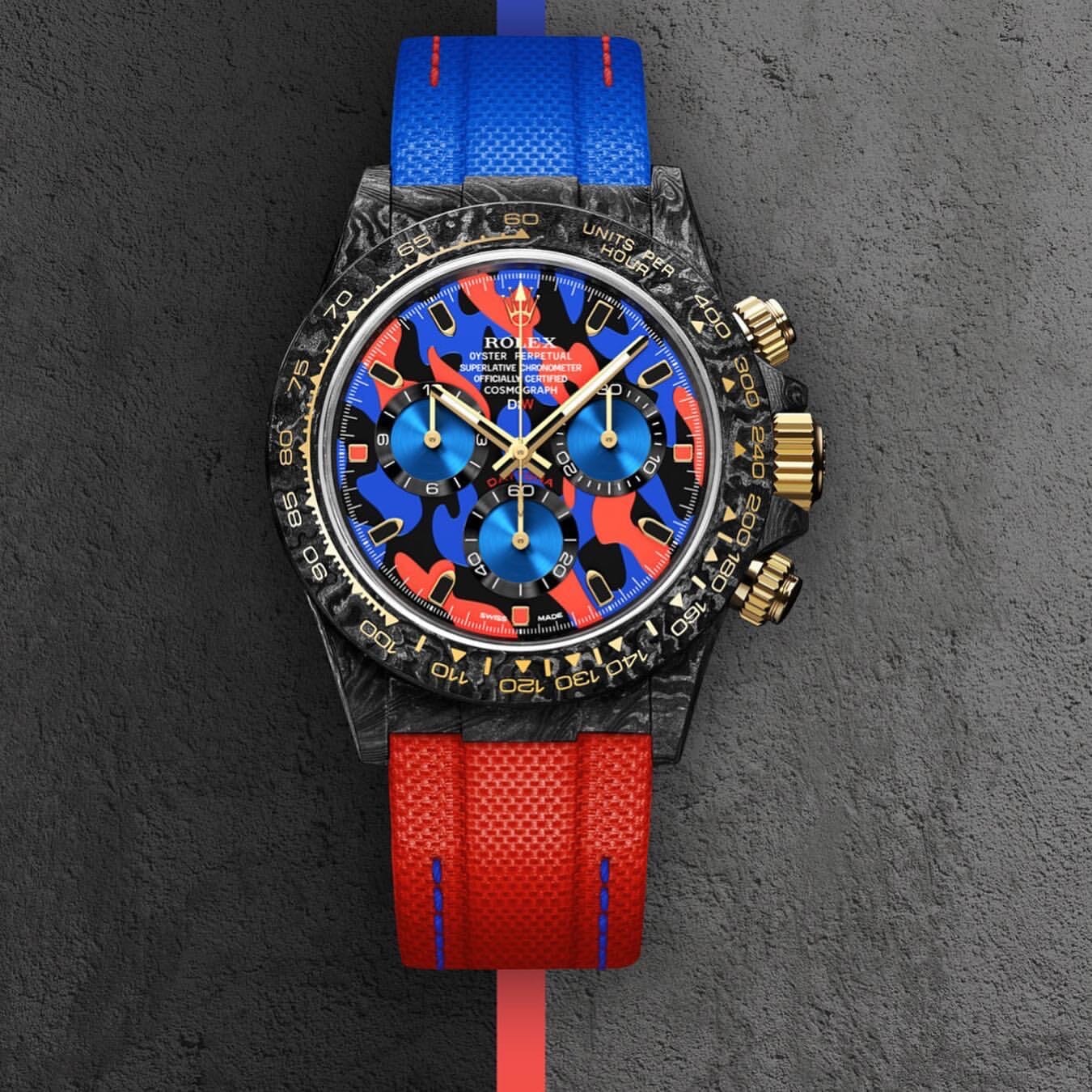 MILITARY RED Rolex DiW Daytona 劳力士DiW 碳纤维迪通拿 | WORLDTIMER