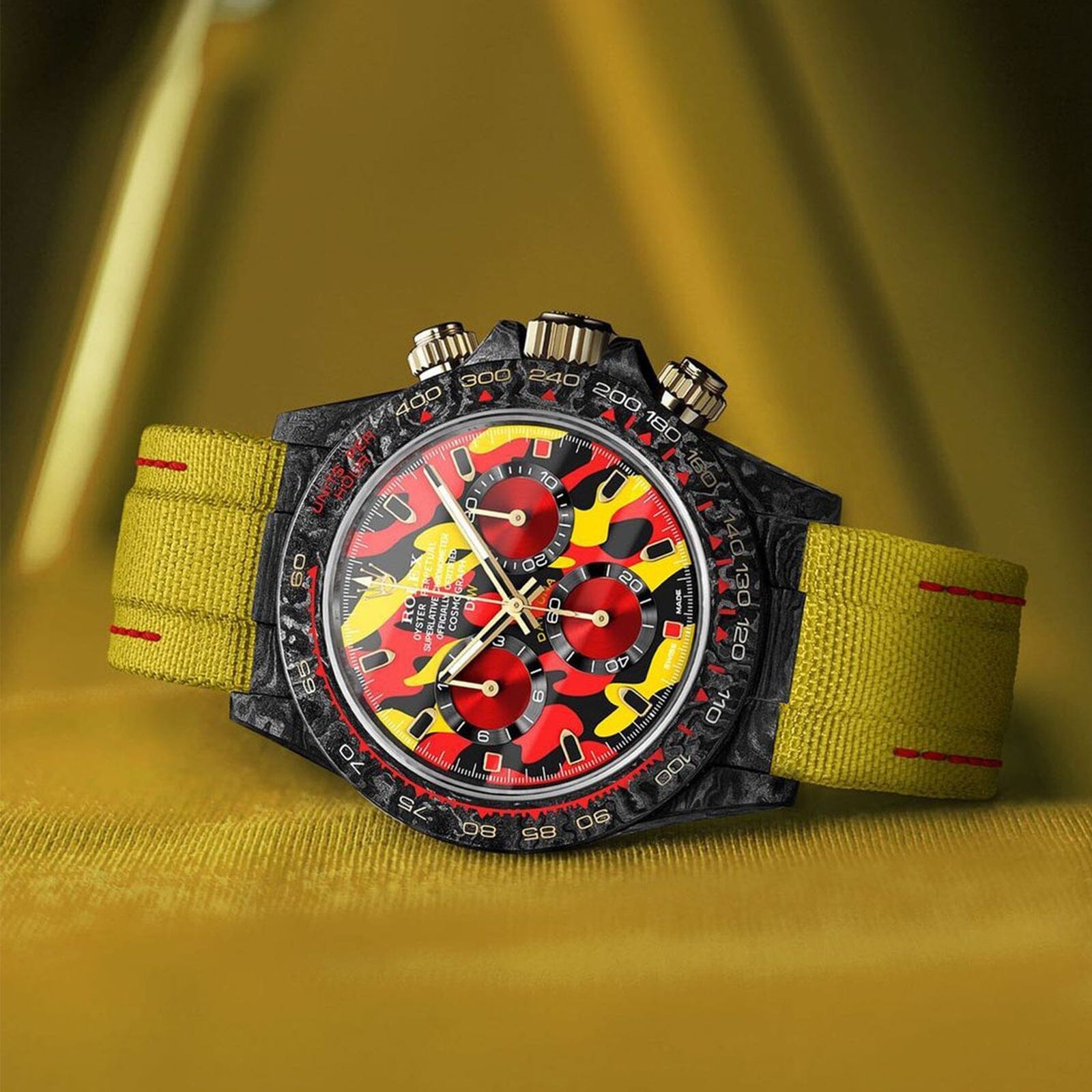 MILITARY YELLOW Rolex DiW Daytona 劳力士DiW 碳纤维迪通拿 | WORLDTIMER