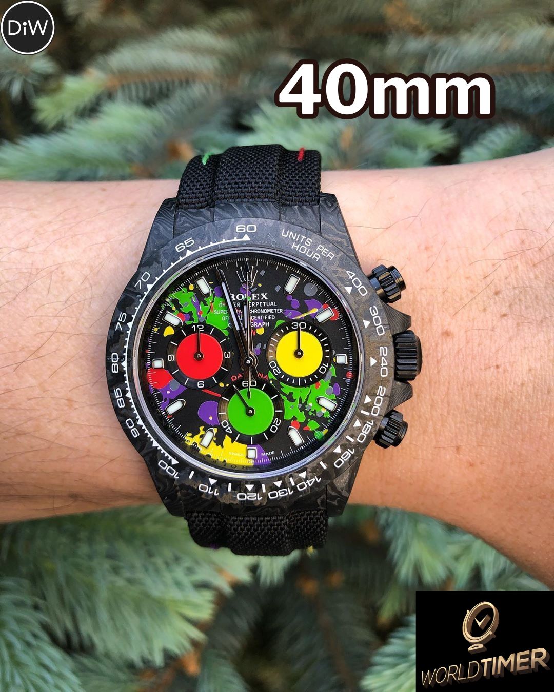 MOTLEY 41mm Rolex DiW Daytona MOTLEY 41毫米 劳力士DiW 碳纤维迪通拿 | WORLDTIMER