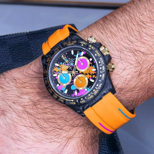 MOTLEY ORANGE Rolex DiW Daytona 劳力士碳纤维 DiW迪通拿 | WORLDTIMER