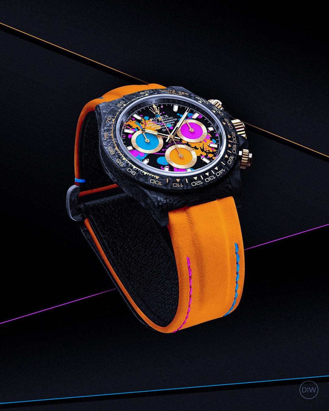 MOTLEY ORANGE Rolex DiW Daytona 碳纤维劳力士 DiW迪通拿 | WORLDTIMER