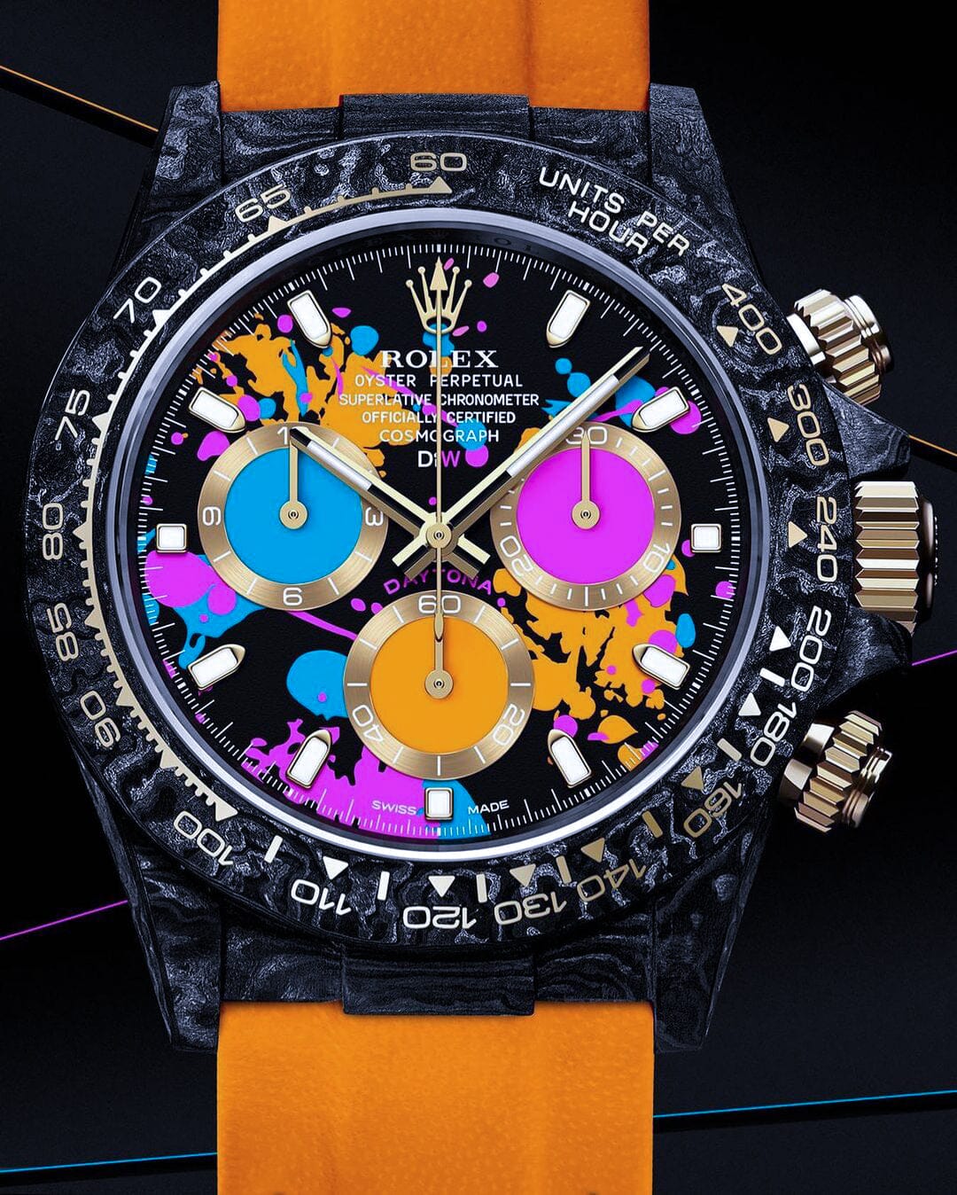 MOTLEY ORANGE Rolex DiW Daytona 碳纤维劳力士 DiW迪通拿 | WORLDTIMER