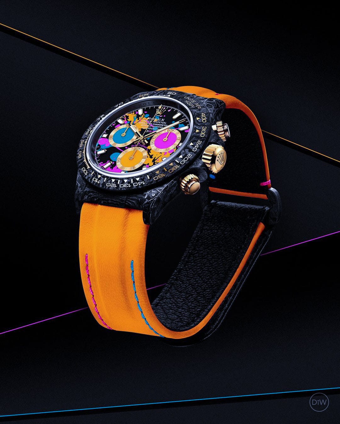 MOTLEY ORANGE Rolex DiW Daytona 劳力士碳纤维 DiW迪通拿 | WORLDTIMER