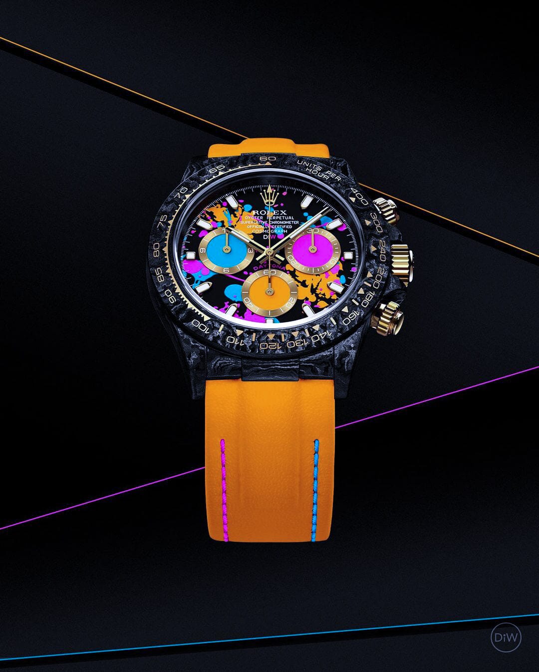 MOTLEY ORANGE Rolex DiW Daytona 劳力士碳纤维 DiW迪通拿 | WORLDTIMER