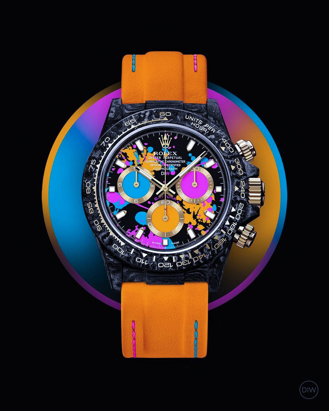 MOTLEY ORANGE Rolex DiW Daytona 劳力士碳纤维 DiW迪通拿 | WORLDTIMER