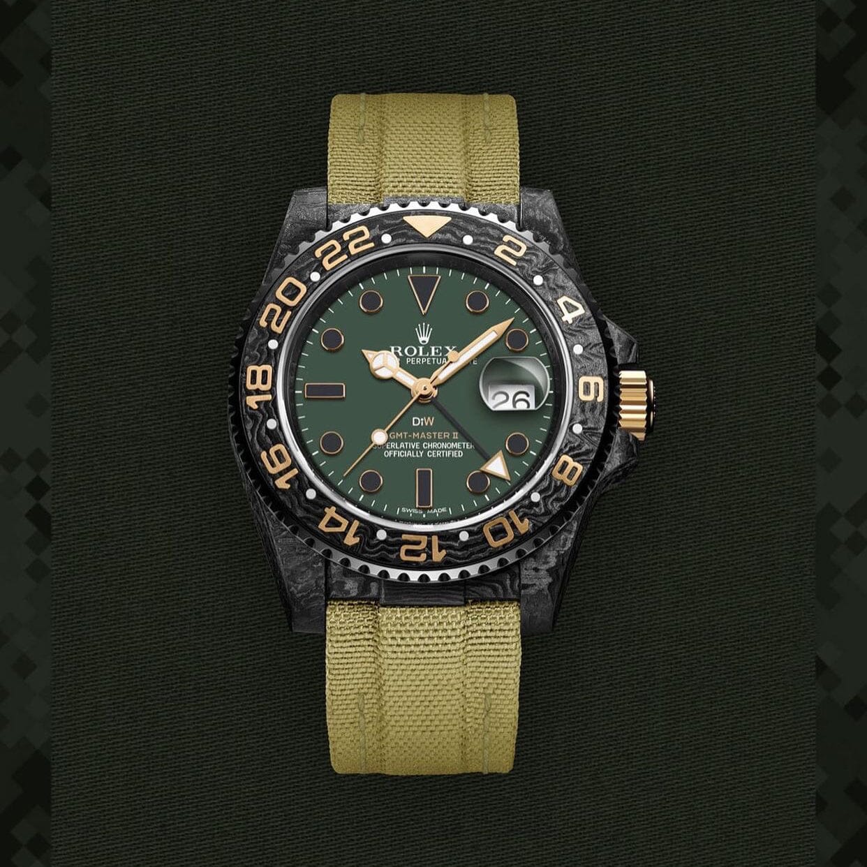 NTPT Carbon DiW Rolex GMT Master DESERT CAMO 劳力士格林尼治型 NTPT碳纤维 | WORLDTIMER