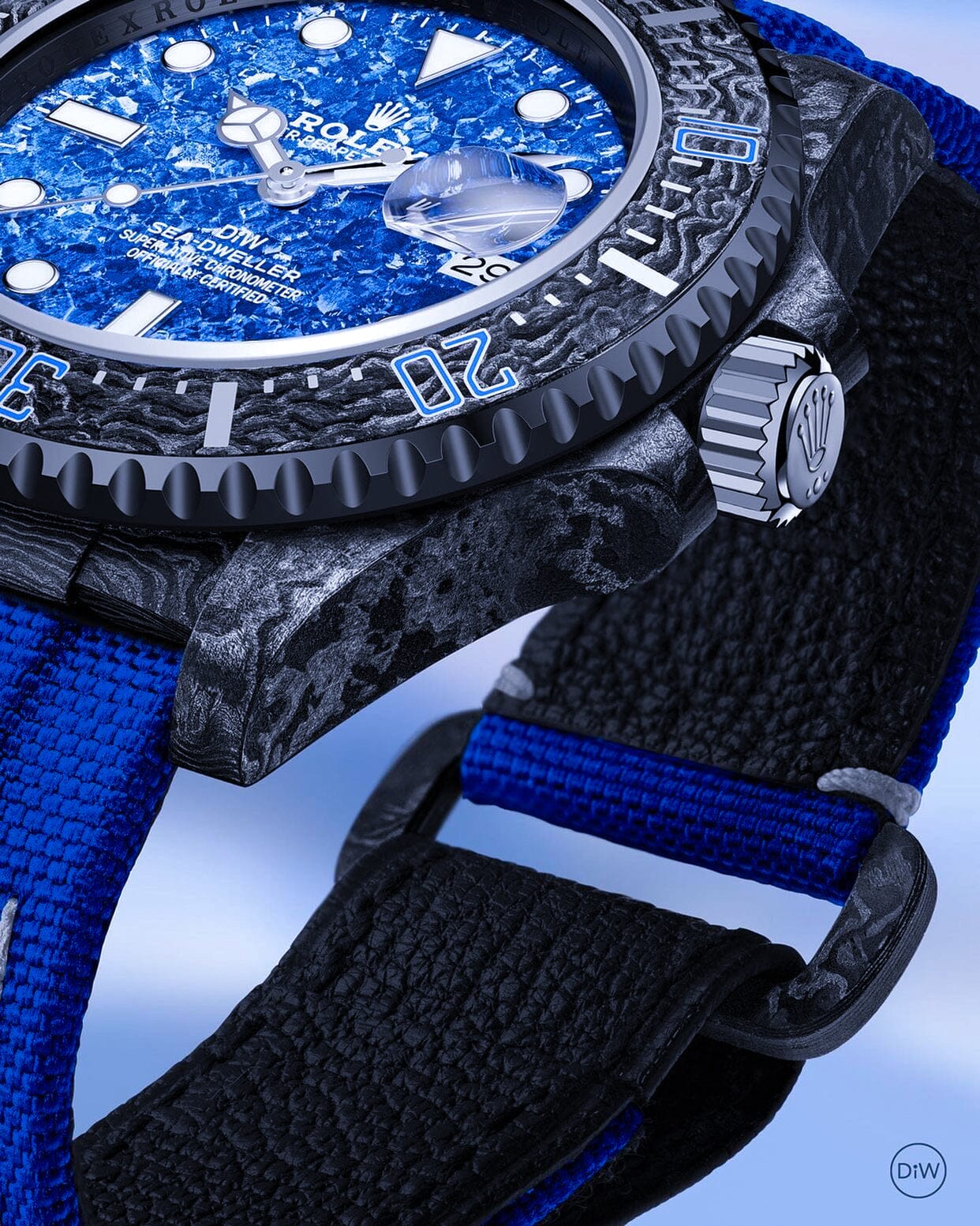 NTPT Carbon DiW Rolex Sea Dweller OCEAN BLUE 劳力士DiW 碳纤维深潜型 | WORLDTIMER