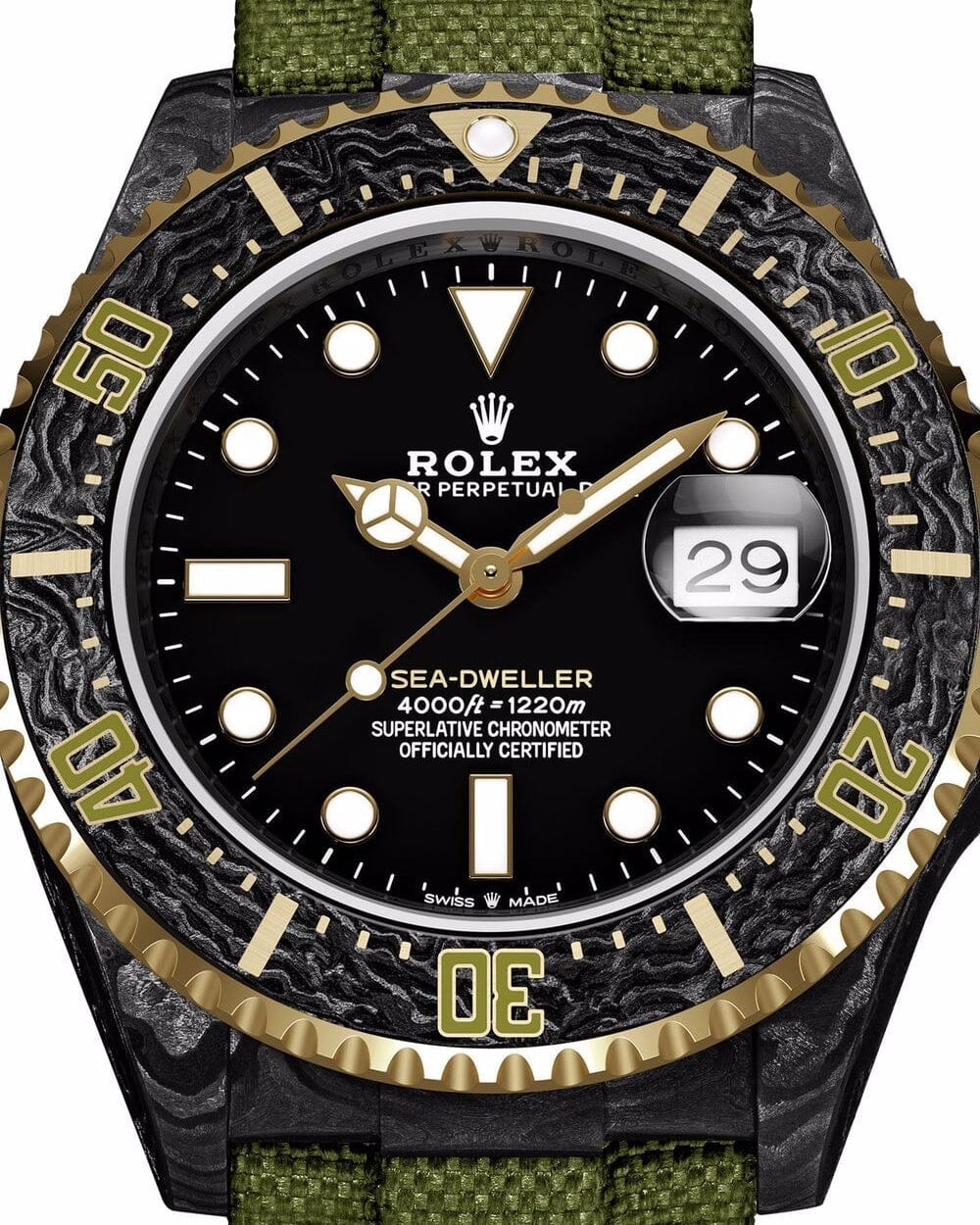 NTPT Carbon DiW Rolex Sea Dweller OG GREEN DiW 碳纤维劳力士深潜型 | WORLDTIMER