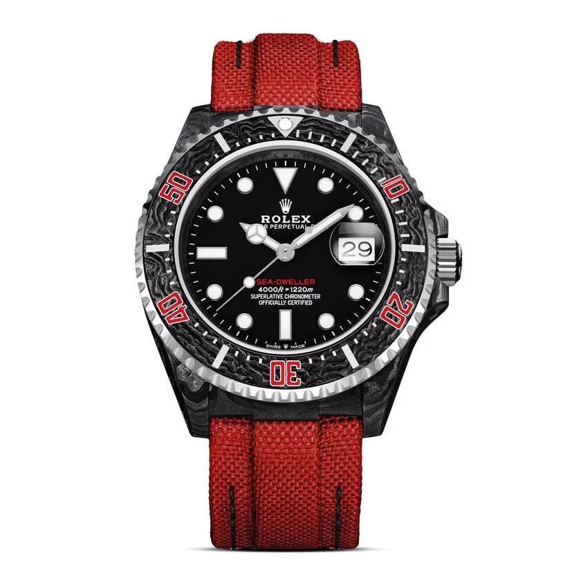 NTPT Carbon DiW Rolex Sea Dweller OG RED 劳力士DiW 碳纤维深潜型 | WORLDTIMER