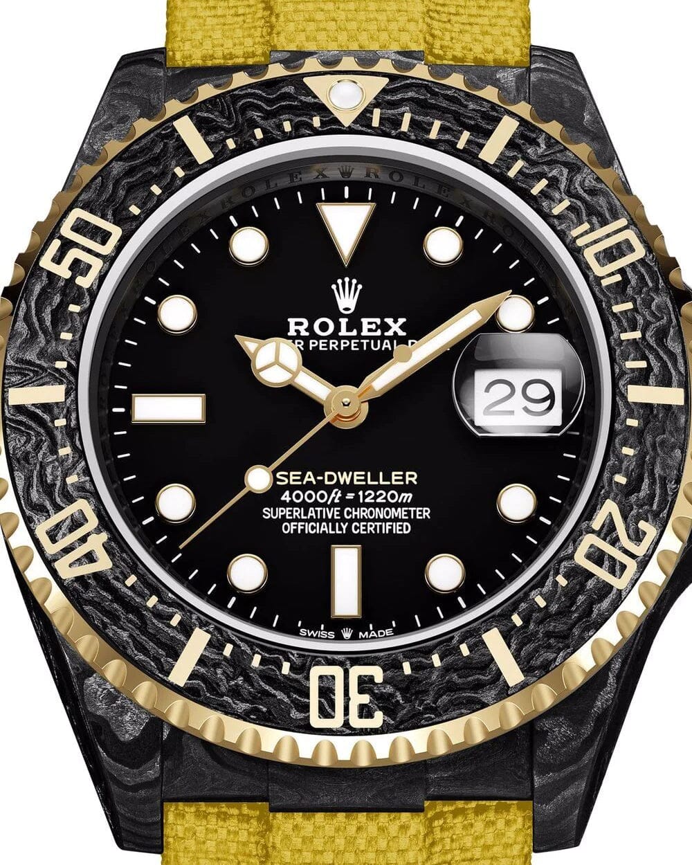 NTPT Carbon DiW Rolex Sea Dweller OG YELLOW 劳力士DiW 碳纤维海使型 | WORLDTIMER