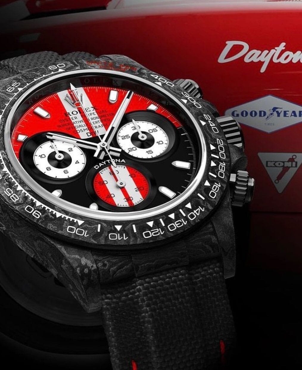 NTPT Carbon Rolex DiW Daytona "GT RED" 劳力士DiW 碳纤维迪通拿 | WORLDTIMER