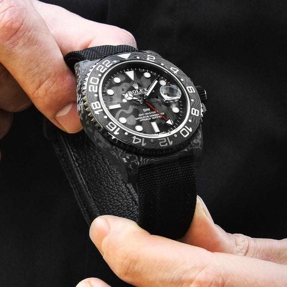 NTPT Carbon Rolex GMT Master DiW ALL BLACK 劳力士DiW 格林尼治型 | WORLDTIMER 