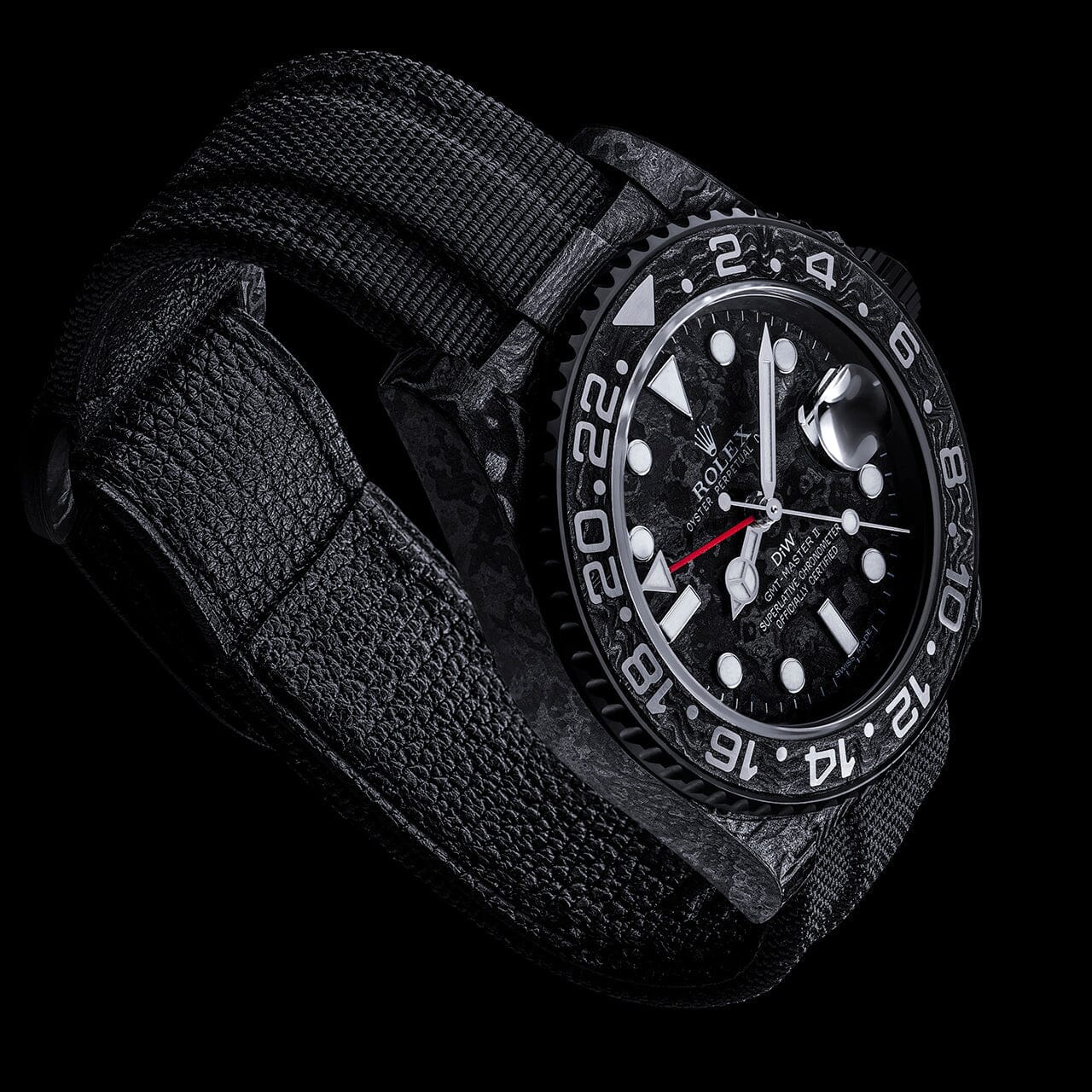 NTPT Carbon Rolex DiW GMT Master ALL BLACK DiW劳力士 格林尼治型II | WORLDTIMER 
