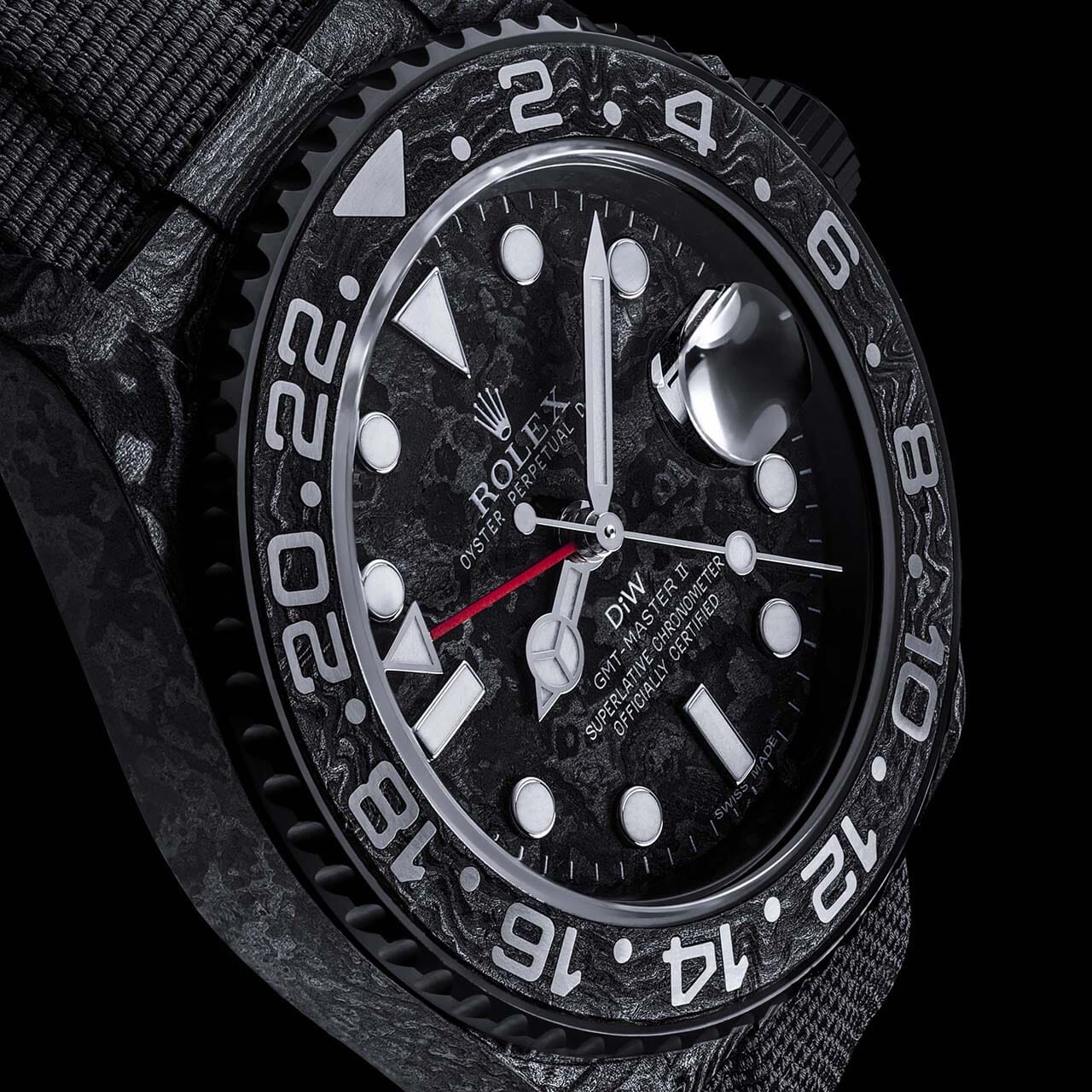 NTPT Carbon Rolex GMT Master DiW ALL BLACK 劳力士DiW 格林尼治型 | WORLDTIMER 