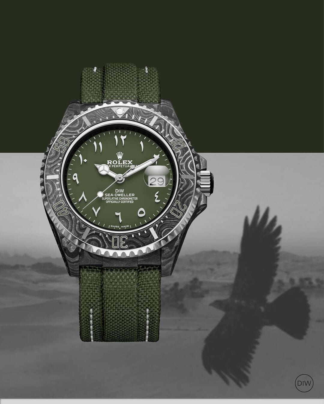 NTPT Carbon Rolex DiW Sea Dweller HUNTER ARABIC DiW劳力士 碳纤维海使型 | WORLDTIMER