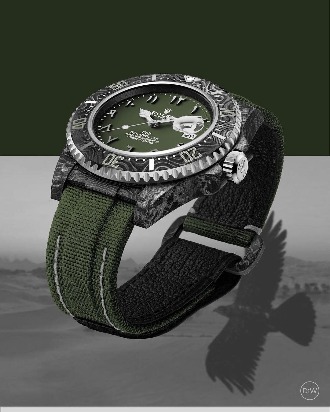 NTPT Carbon Rolex DiW Sea-Dweller HUNTER ARABIC 劳力士 DiW海使型 | WORLDTIMER