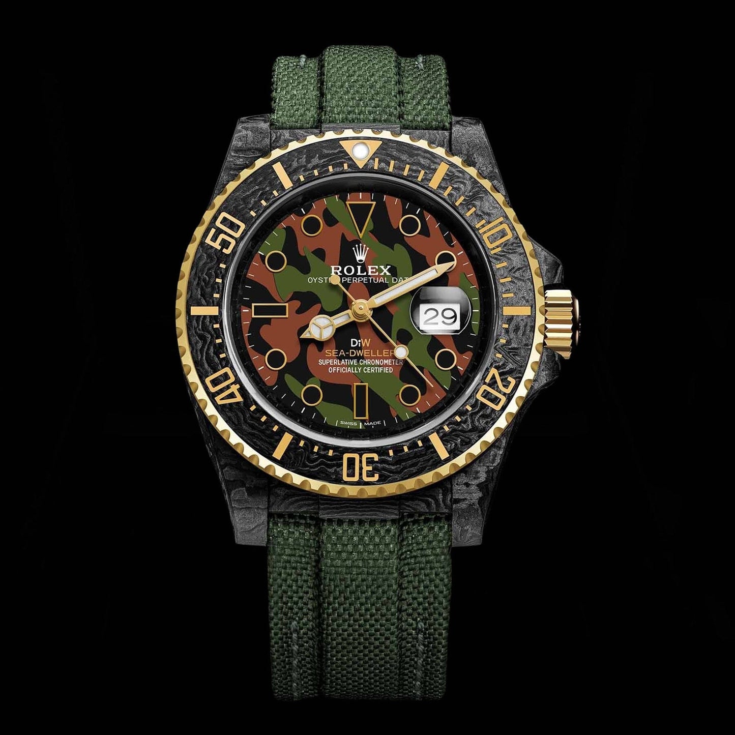 NTPT Carbon Rolex DiW Sea Dweller MILITARY DiW劳力士 海使型 | WORLDTIMER